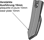 Bourgault spids 6x50mm forstærket (10mm)