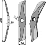 Kniv til Hankmo knivharve aksel 26mm 31-430/26