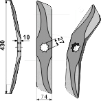 Hankmo kniv til knivharve 31-430/26 aksel 26mm