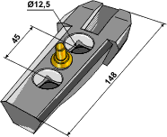 Bourgault Holder m/lås hulafstand 45mm