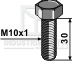 Sekskantbolt M10x1,0x30 mm  